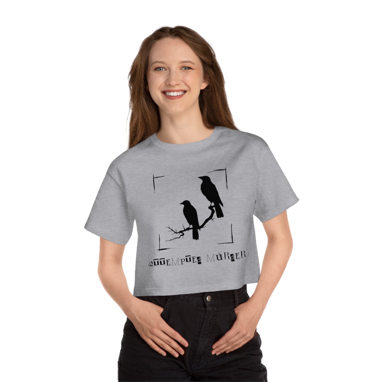 "Attempted Murder" Crow Cropped T-Shirt