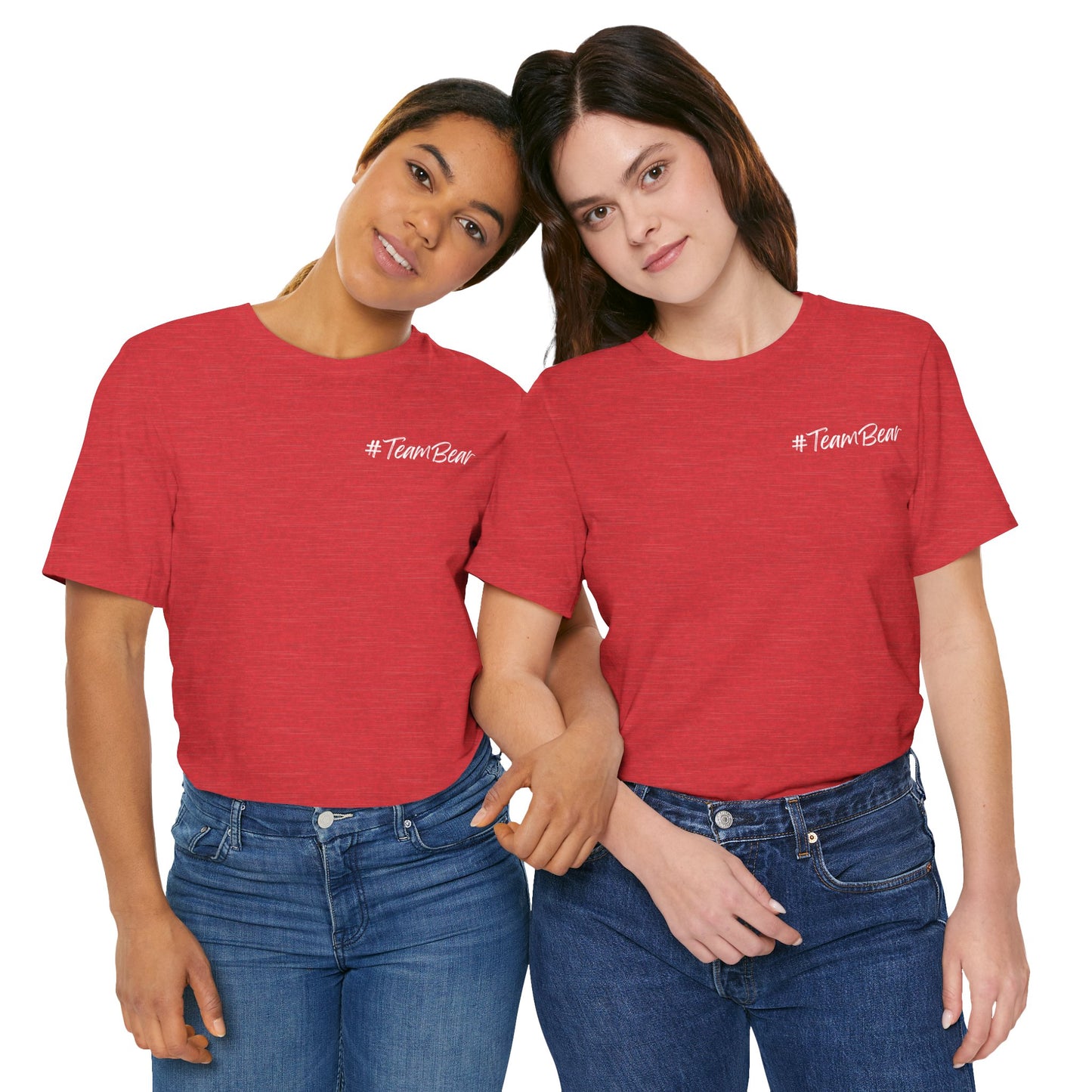 Women's Two-Sided Graphic "Team Bear" Tee - White Graphics