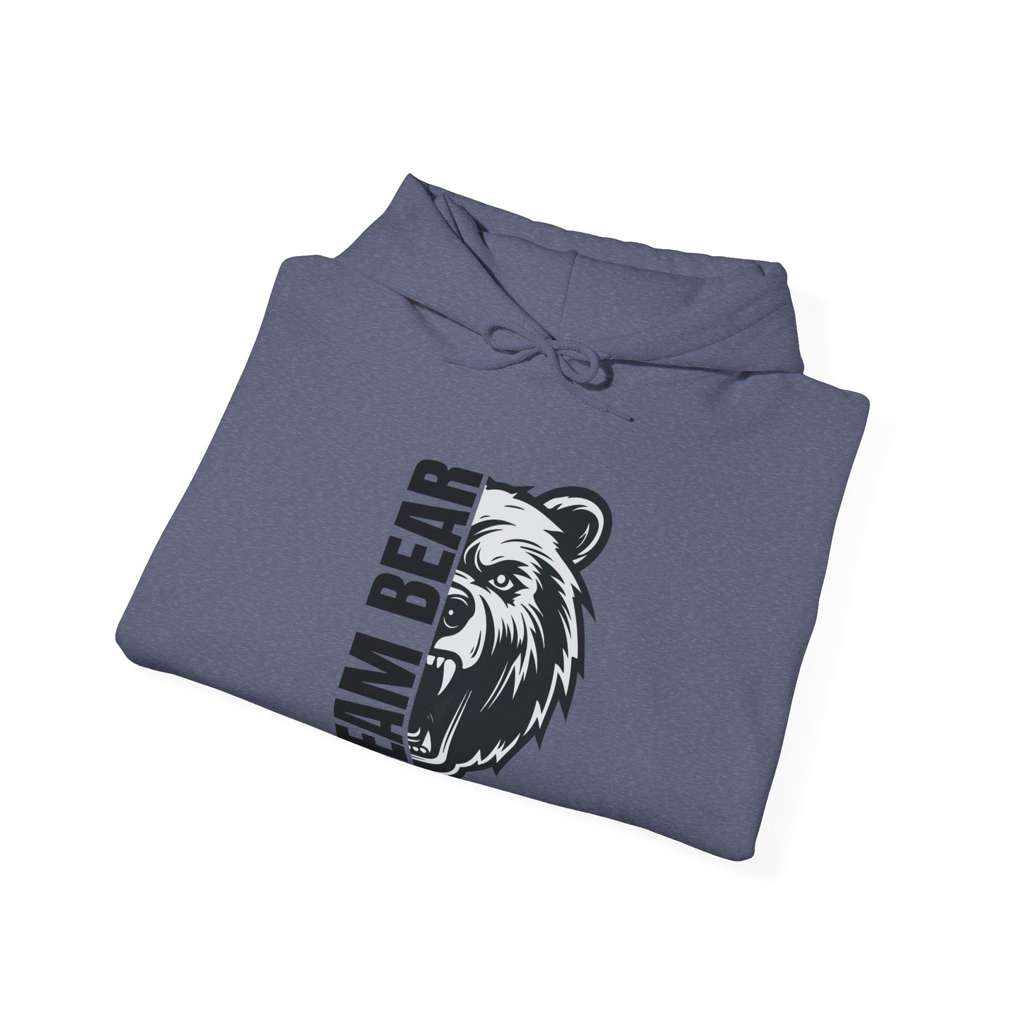 Women's "Team Bear" Hooded Sweatshirt - Black Lettering