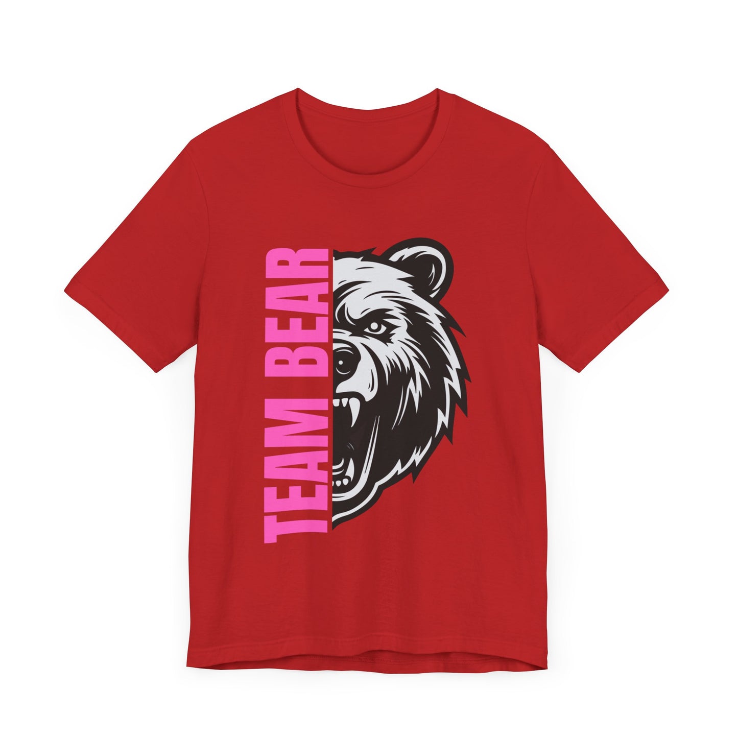 Women's "Team Bear" Tee - Pink Lettering