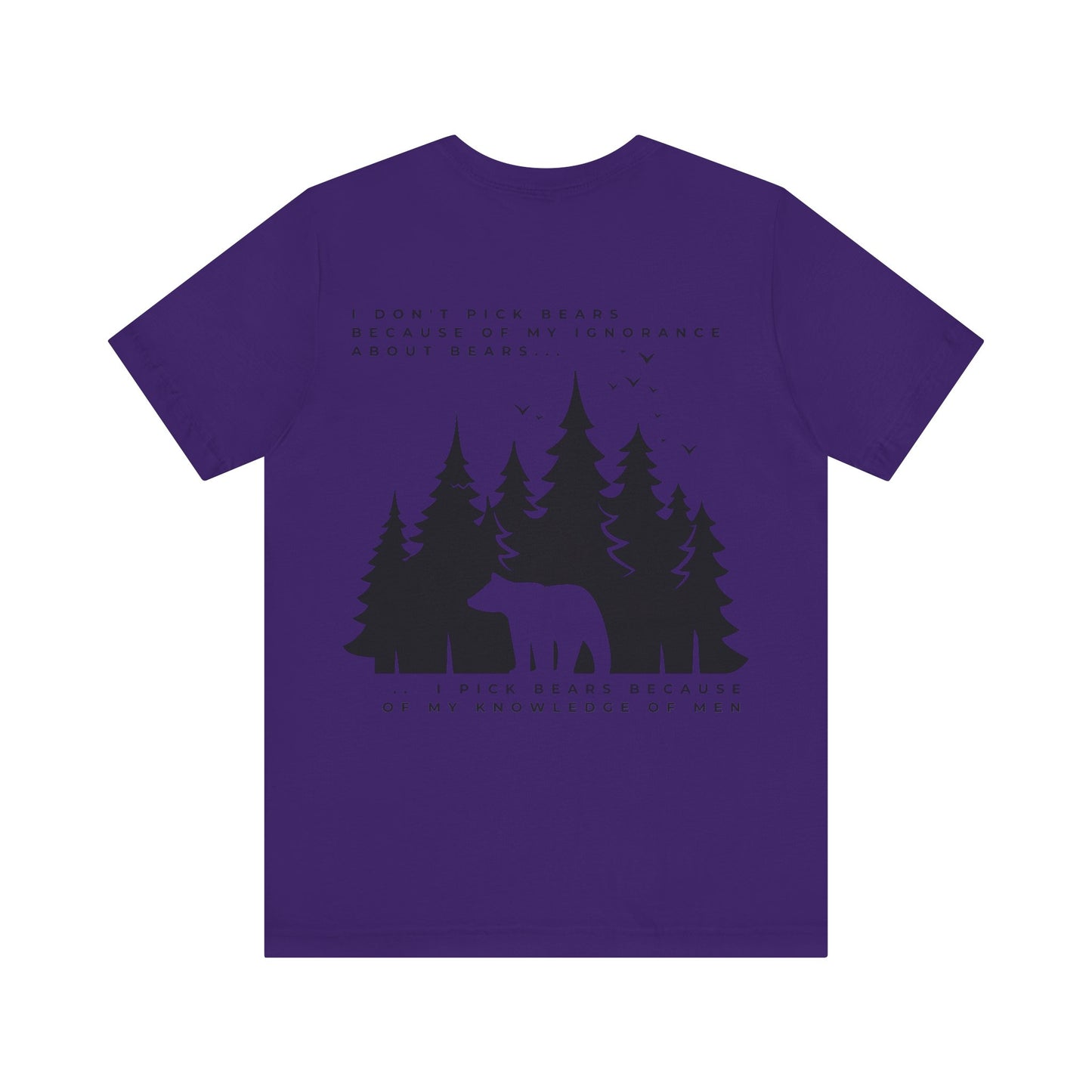 Women's Two-Sided Graphic "Team Bear" Tee - Black Graphics