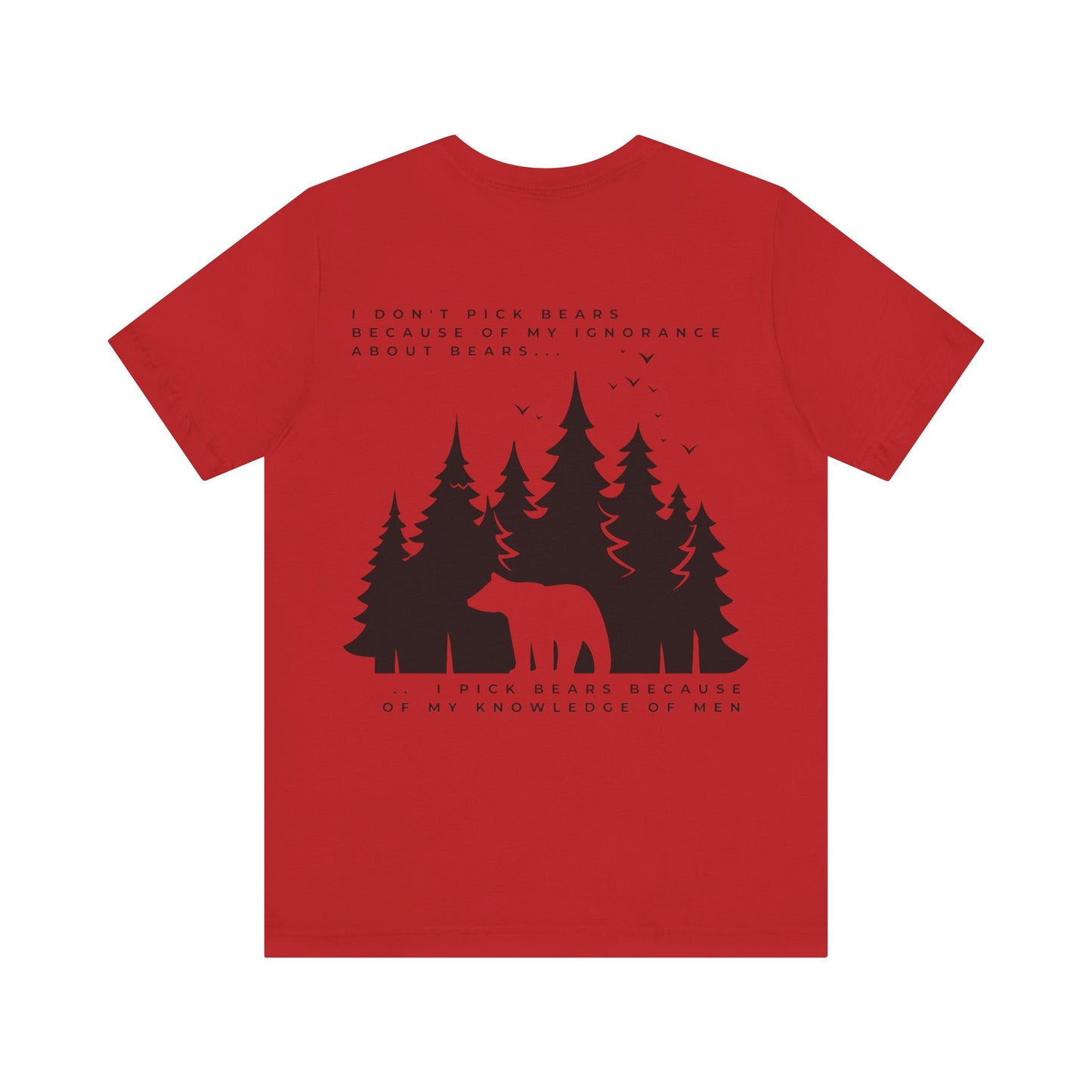 Women's Two-Sided Graphic "Team Bear" Tee - Black Graphics
