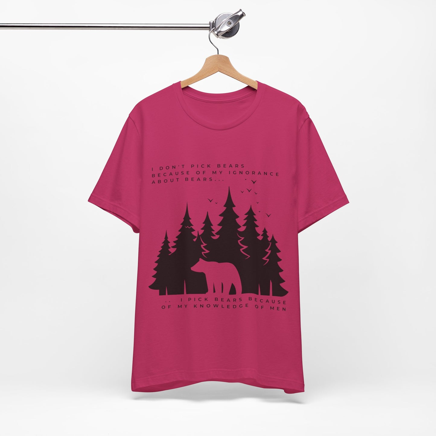 Women's Bear Quote Tee - Black Graphic