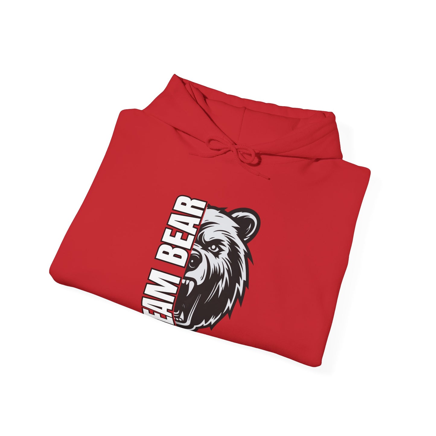 Women's "Team Bear" Hooded Sweatshirt - White Lettering