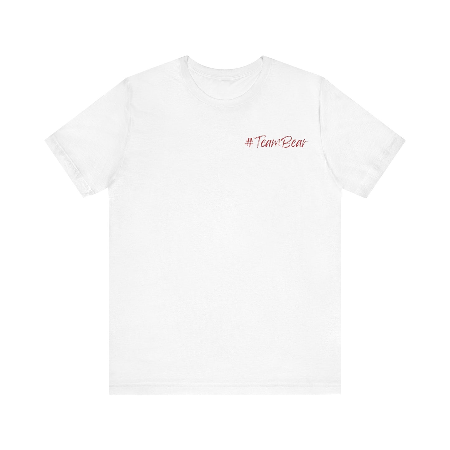 Women's Two-Sided Graphic "Team Bear" Tee - Red and White Graphics