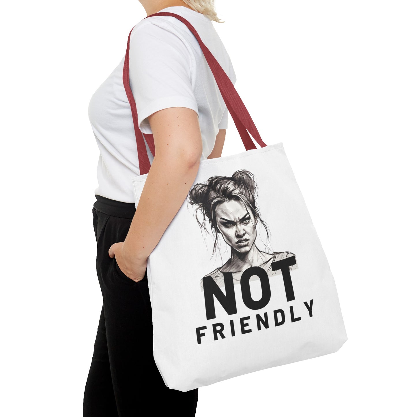 Not Friendly Tote Bag (AOP)