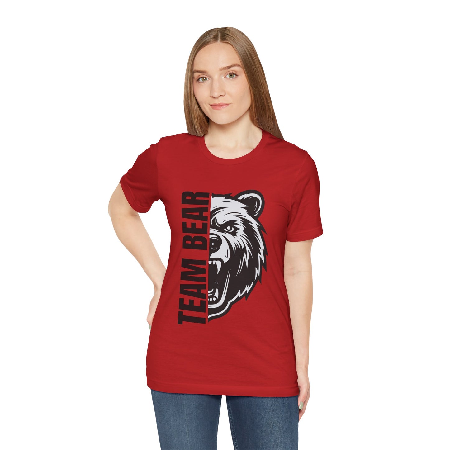 Women's "Team Bear" Tee - Black Lettering
