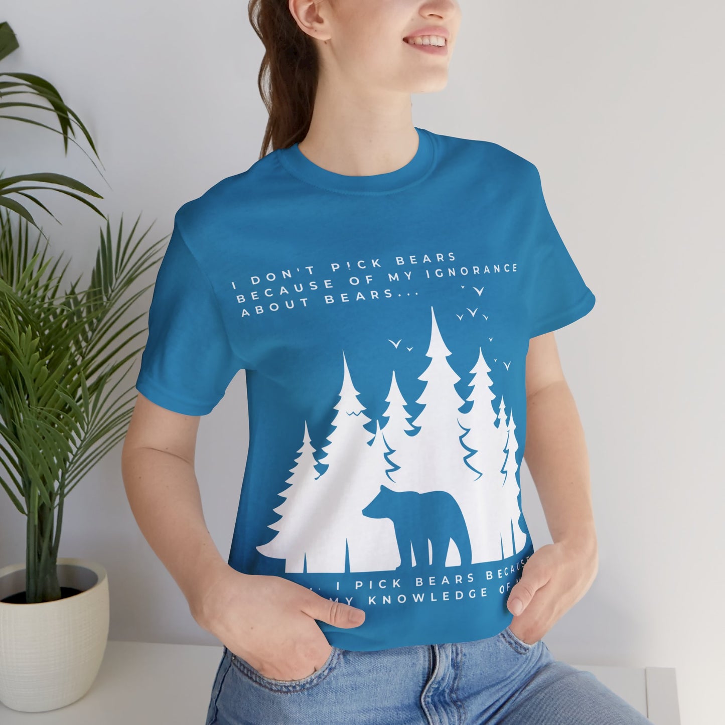 Women's Bear Quote Tee - White Graphic