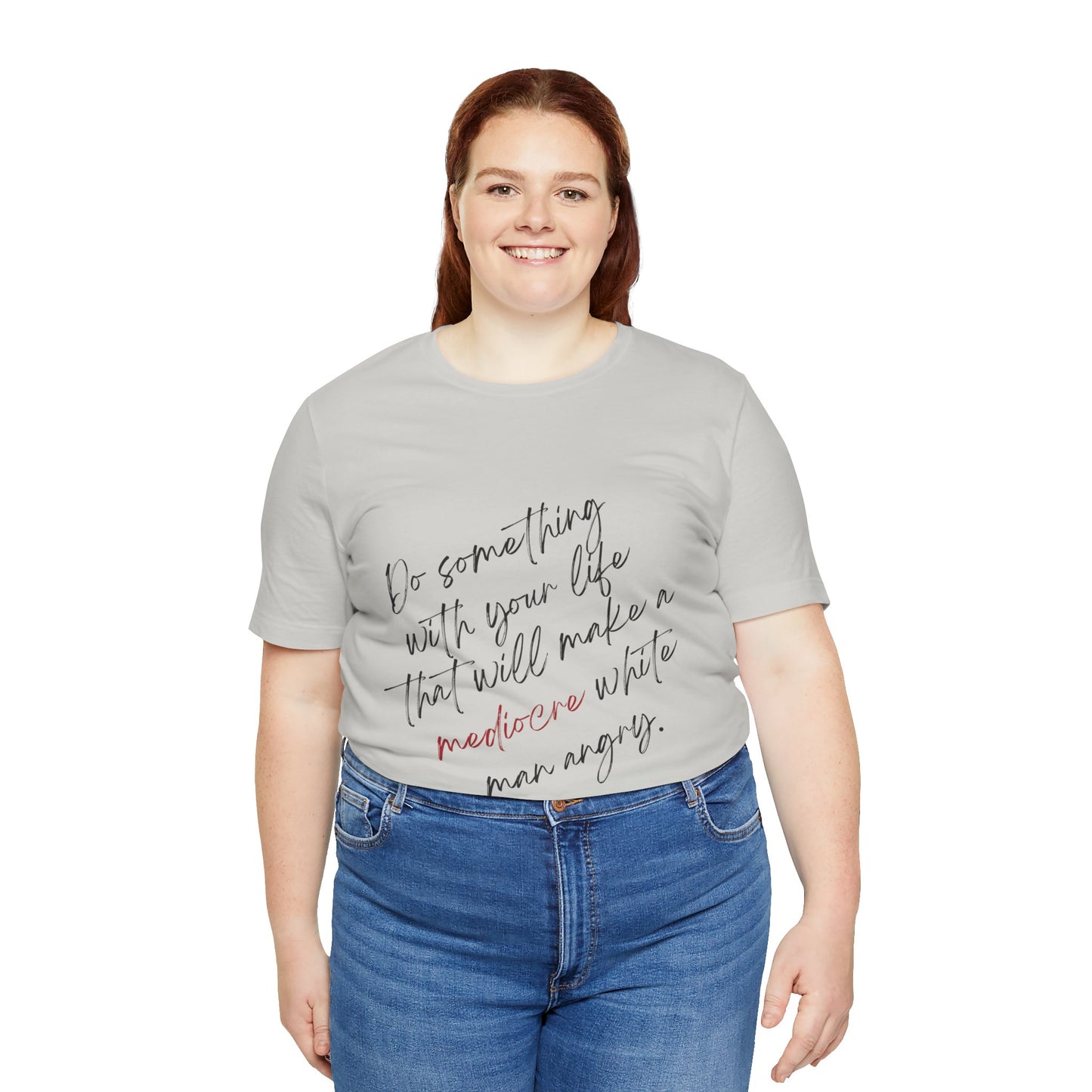 Women's Mediocre Man Short Sleeve Tee 2 - Black Graphic