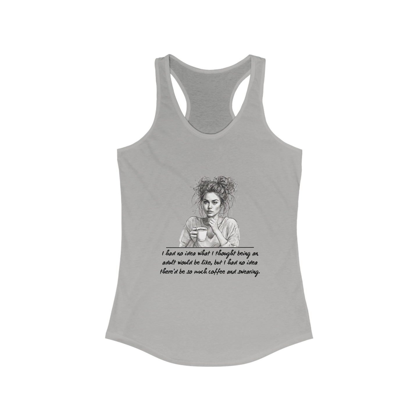 Coffee and Swearing Racerback Tank