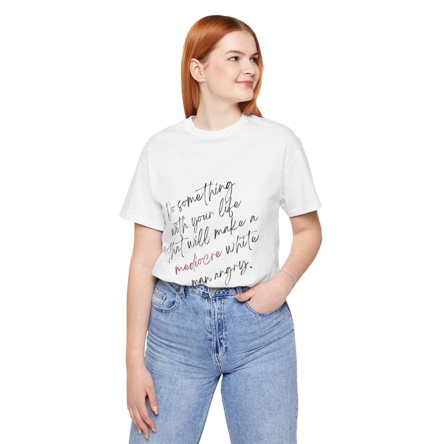 Women's Mediocre Man Short Sleeve Tee 2 - Black Graphic