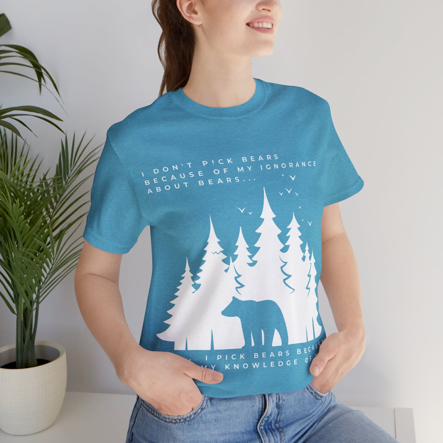 Women's Bear Quote Tee - White Graphic
