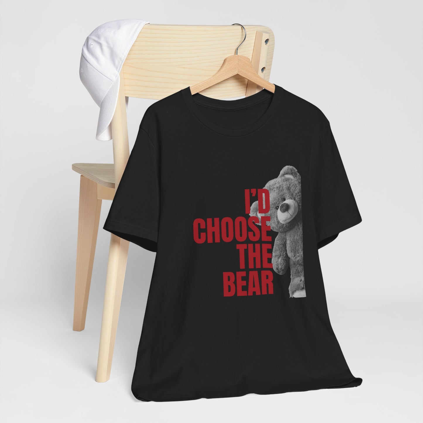 Women's Teddy Bear Tee - Red Writing