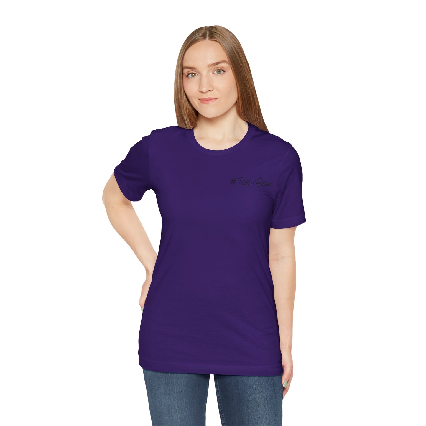 Women's Two-Sided Graphic "Team Bear" Tee - Black Graphics