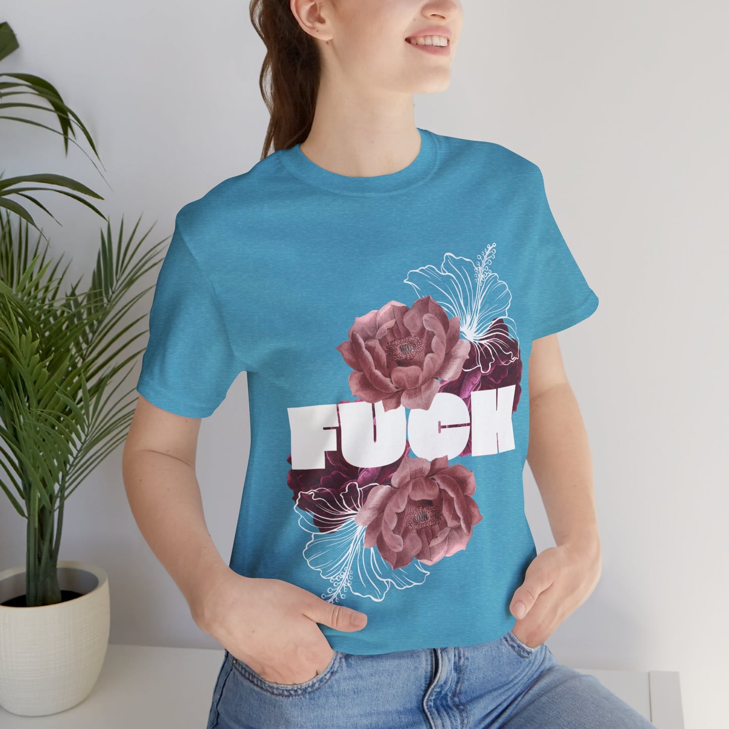 Women's Floral F*ck Short Sleeve Tee