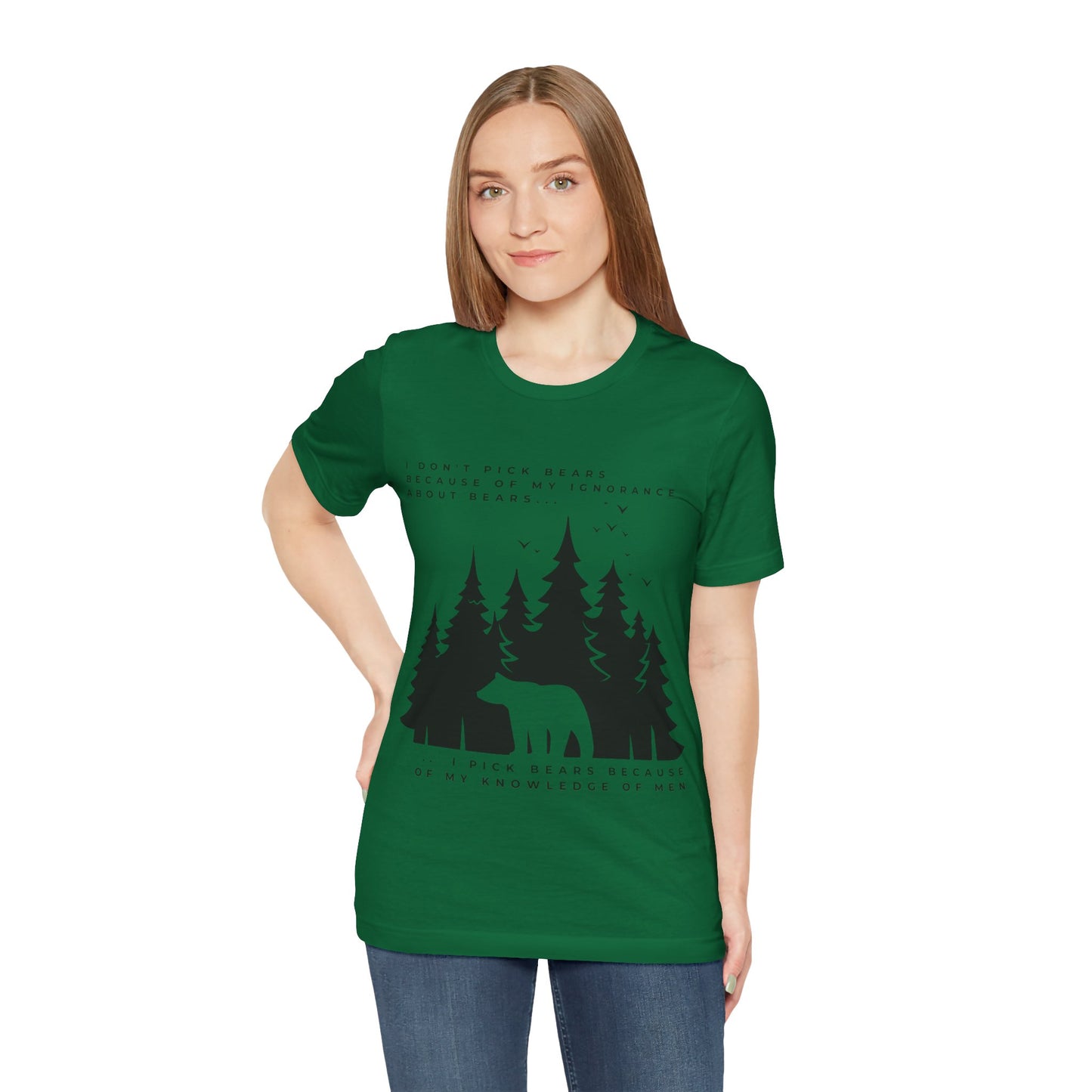 Women's Bear Quote Tee - Black Graphic