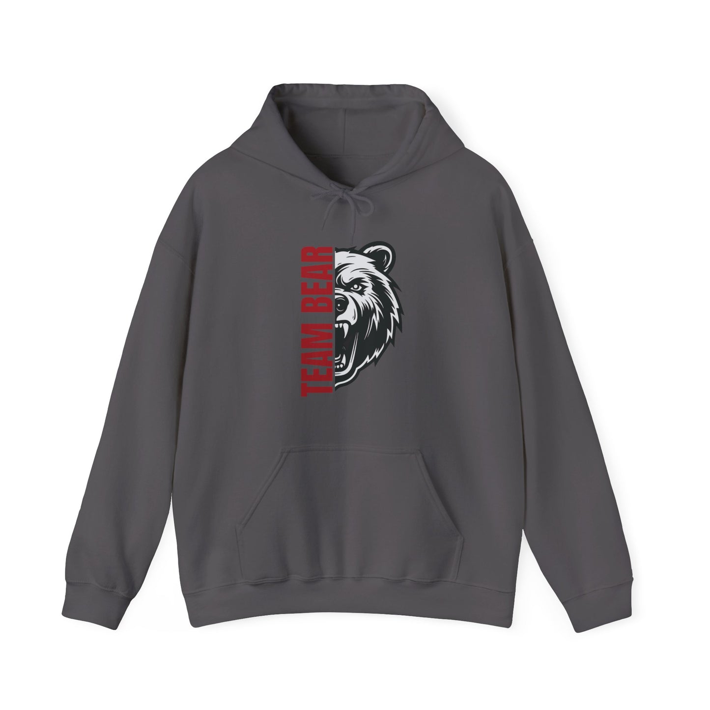 Women's "Team Bear" Hooded Sweatshirt - Red Lettering
