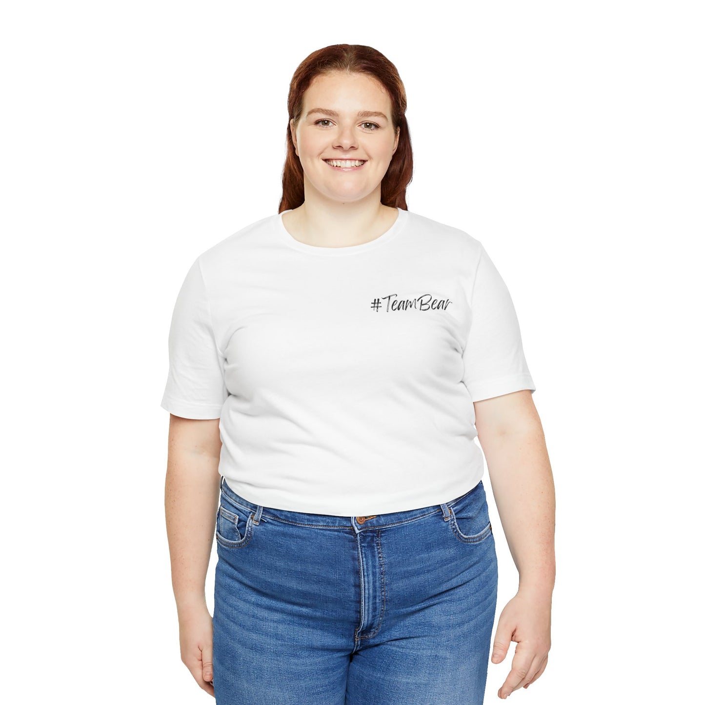 Women's Two-Sided Graphic "Team Bear" Tee - Black Graphics
