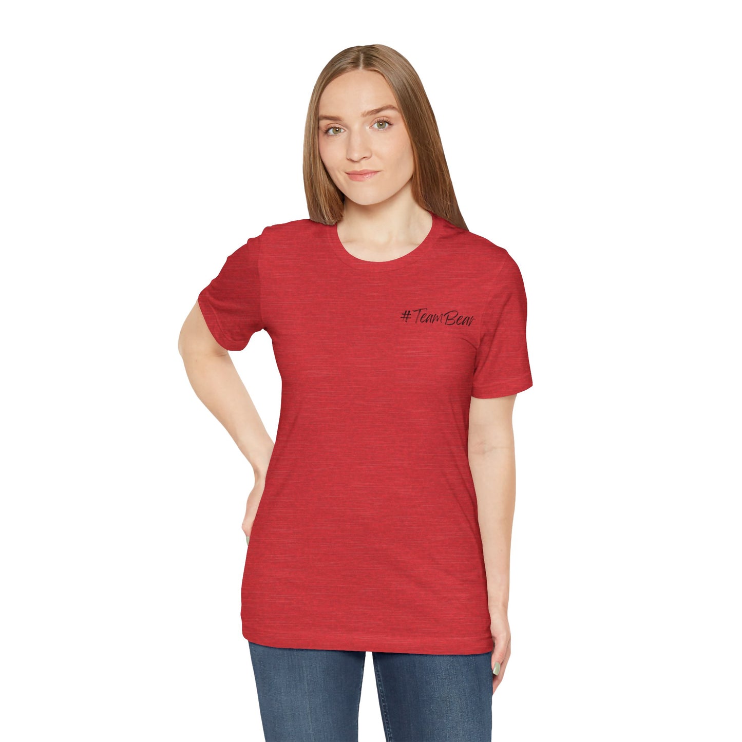 Women's Two-Sided Graphic "Team Bear" Tee - Black Graphics