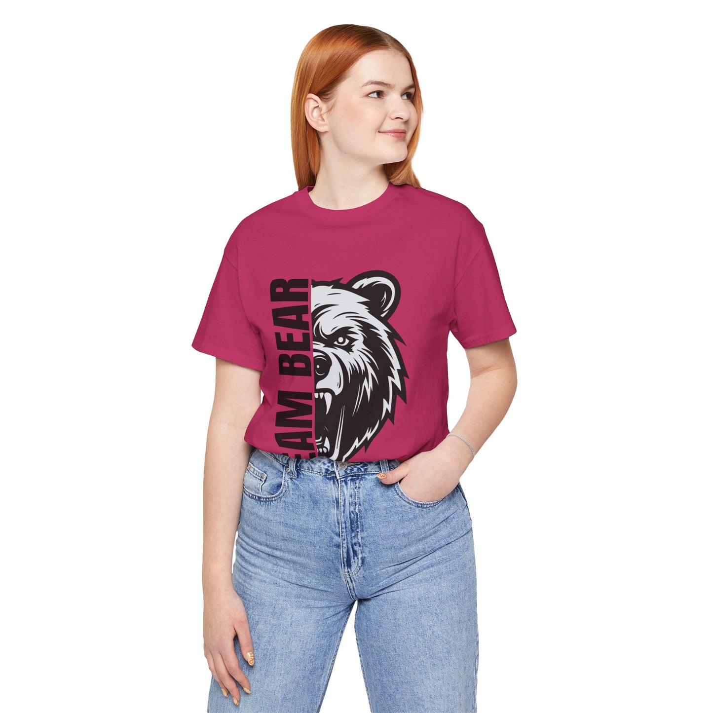 Women's "Team Bear" Tee - Black Lettering