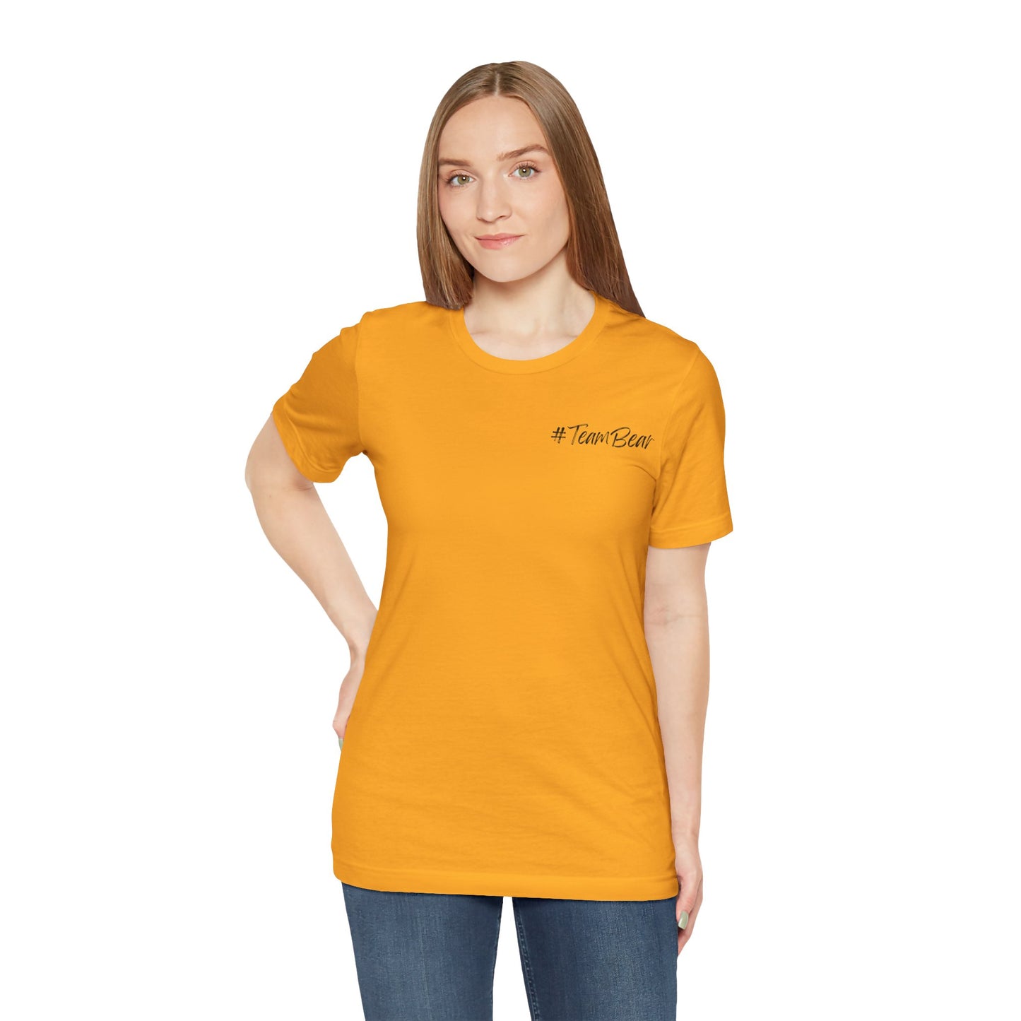 Women's Two-Sided Graphic "Team Bear" Tee - Black Graphics