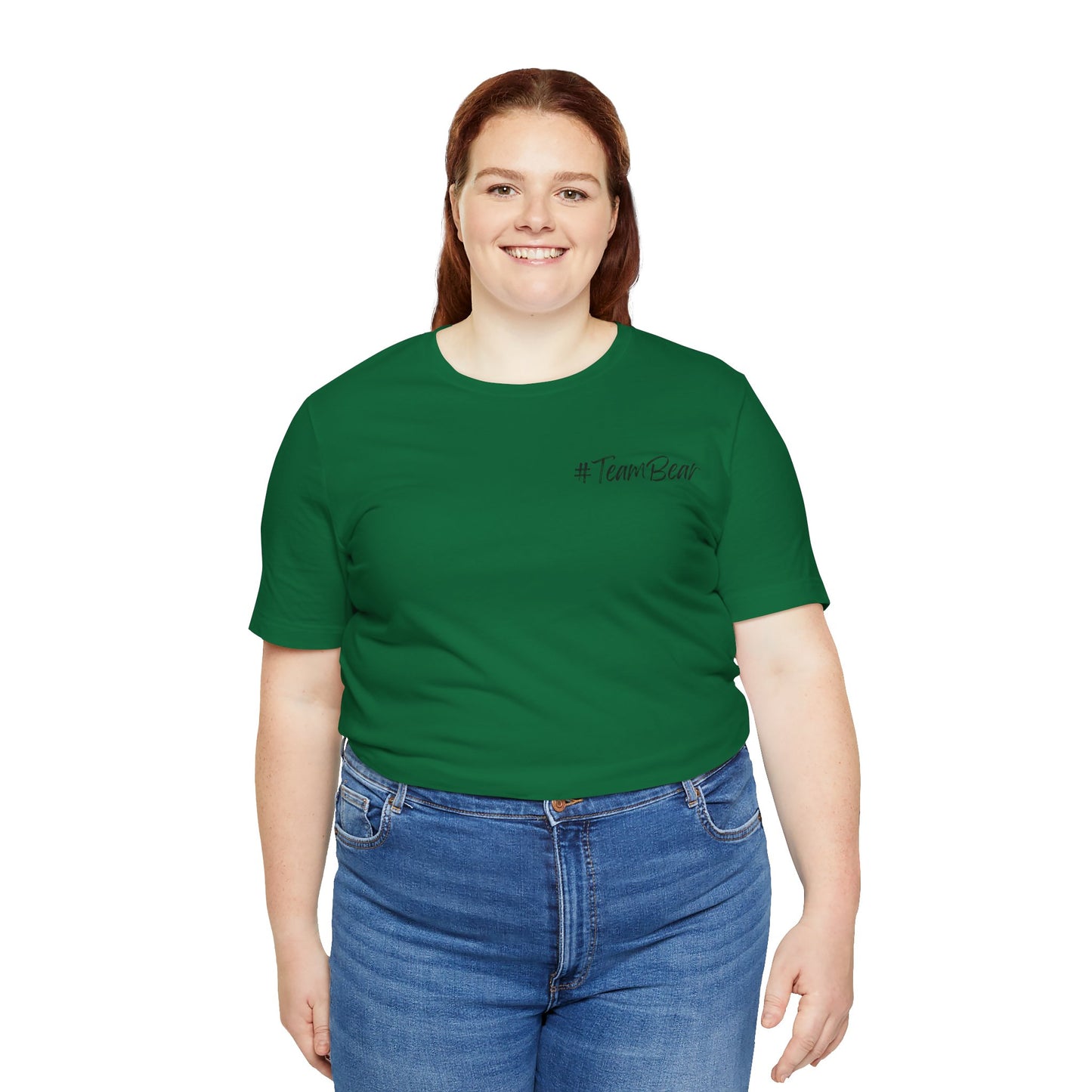 Women's Two-Sided Graphic "Team Bear" Tee - Black Graphics