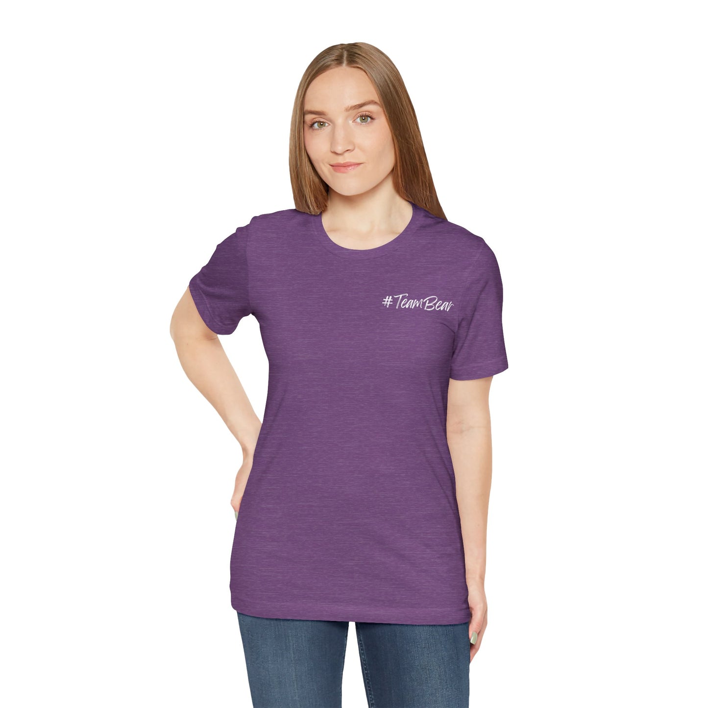 Women's Two-Sided Graphic "Team Bear" Tee - White Graphics