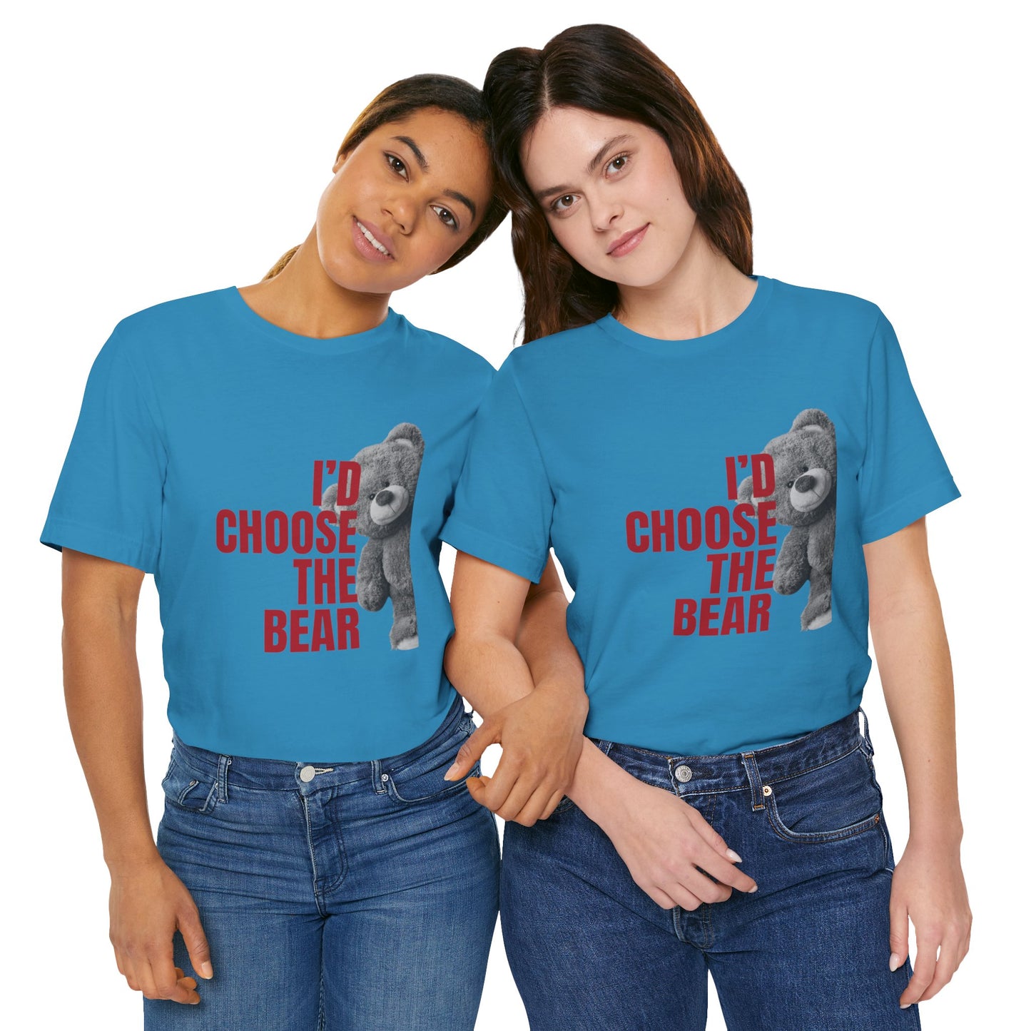 Women's Teddy Bear Tee - Red Writing