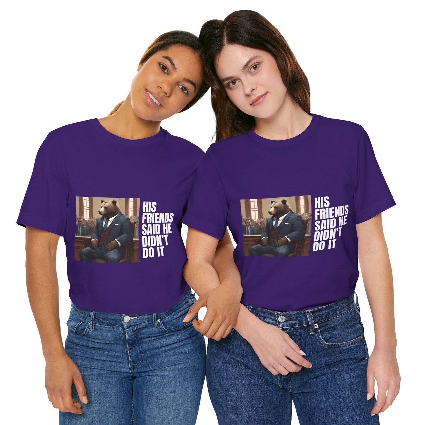 Women's Bear Trial Tee - White Graphic