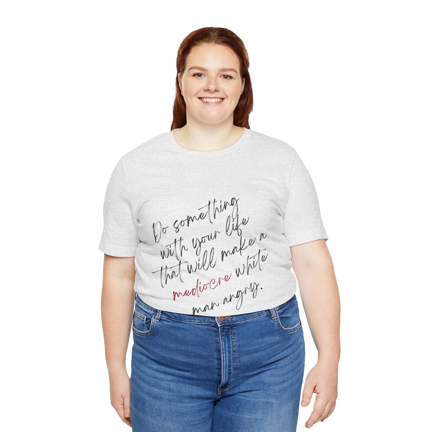 Women's Mediocre Man Short Sleeve Tee 2 - Black Graphic