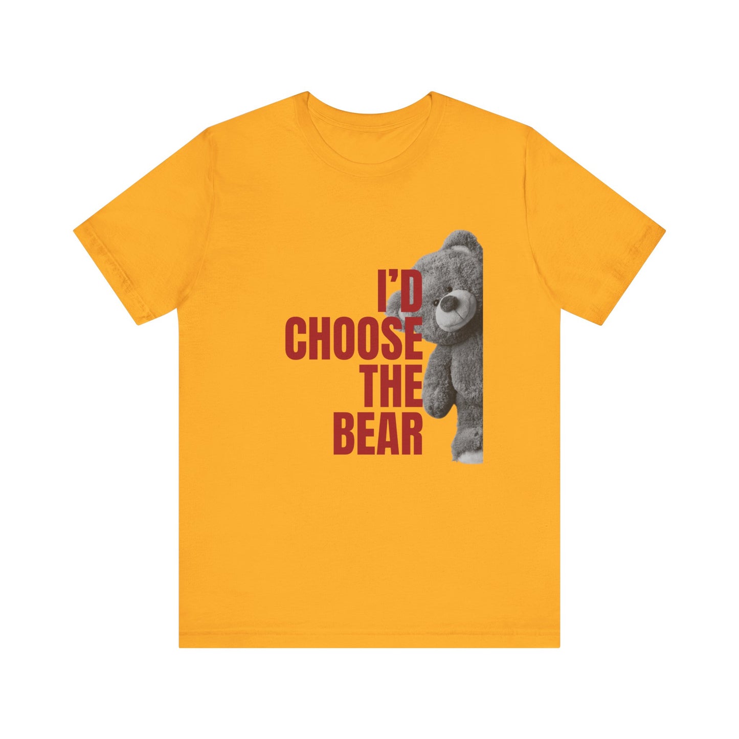 Women's Teddy Bear Tee - Red Writing