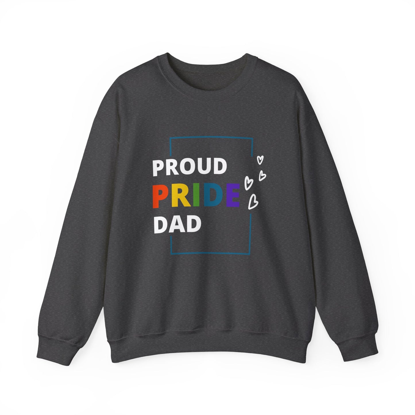 Proud Pride Dad Crewneck Sweatshirt