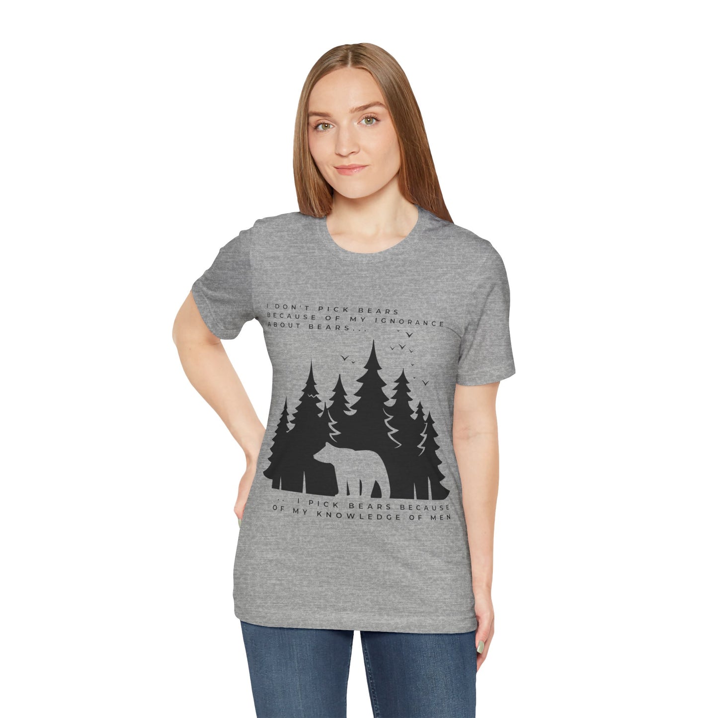 Women's Bear Quote Tee - Black Graphic