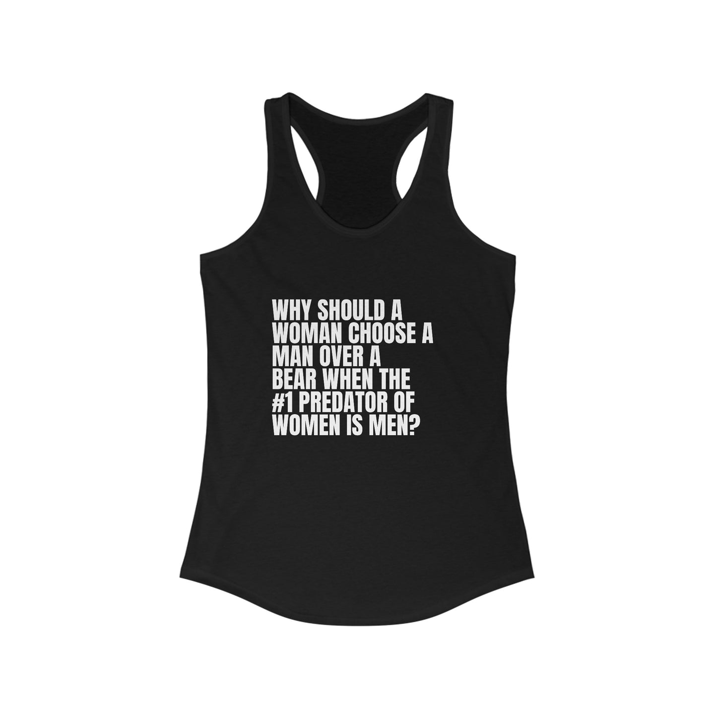 Women's Man vs. Bear Quoted Racerback Tank