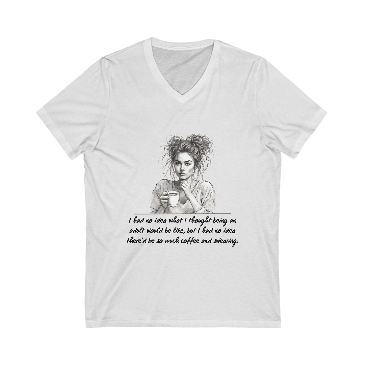 Coffee and Swearing V-Neck Tee