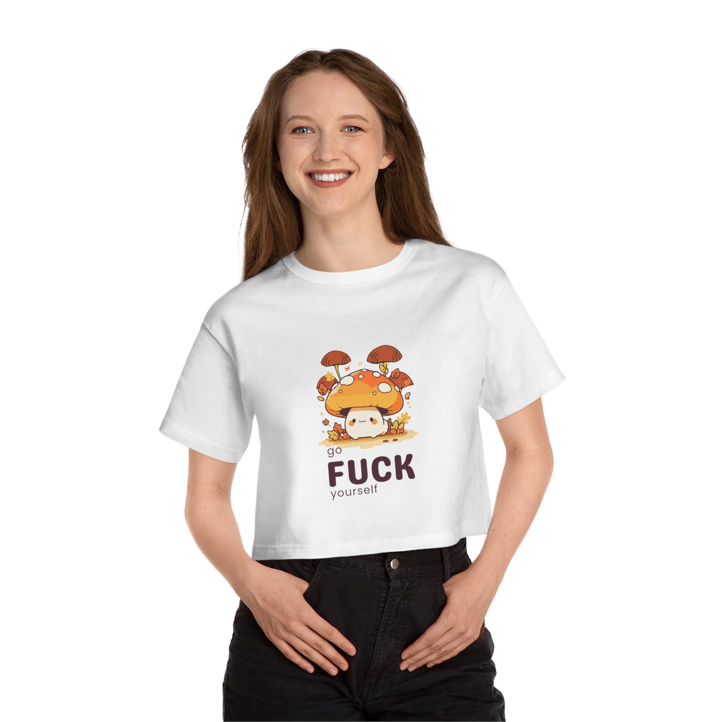 GFY Baby Mushroom Cropped T-Shirt