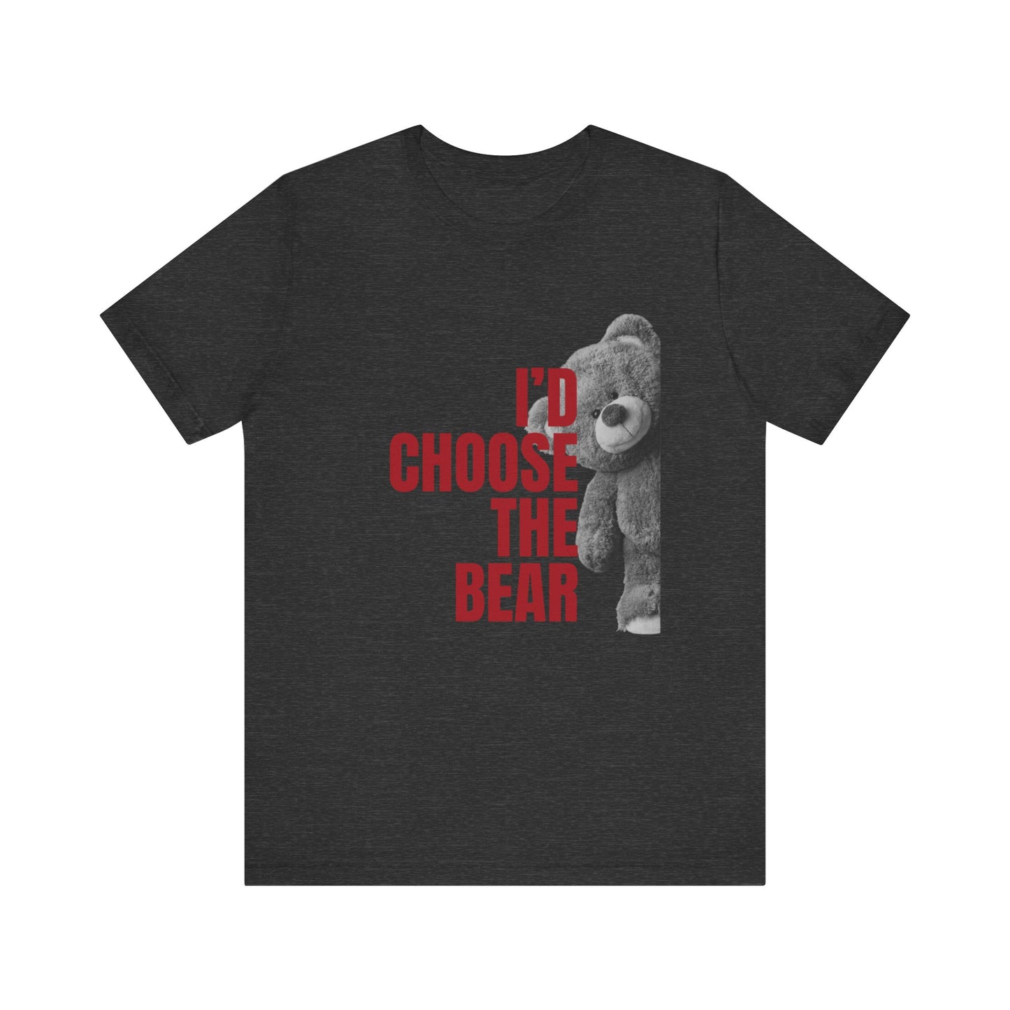 Women's Teddy Bear Tee - Red Writing