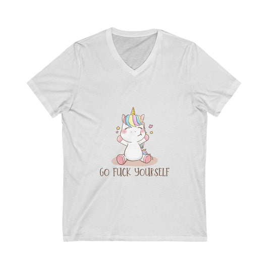 GFY Unicorn V-Neck Tee