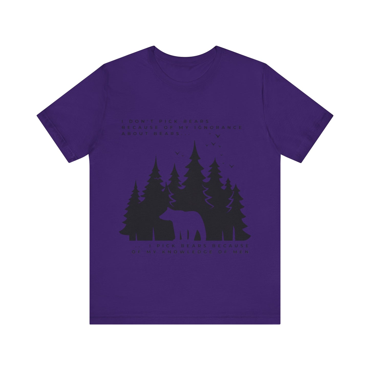 Women's Bear Quote Tee - Black Graphic
