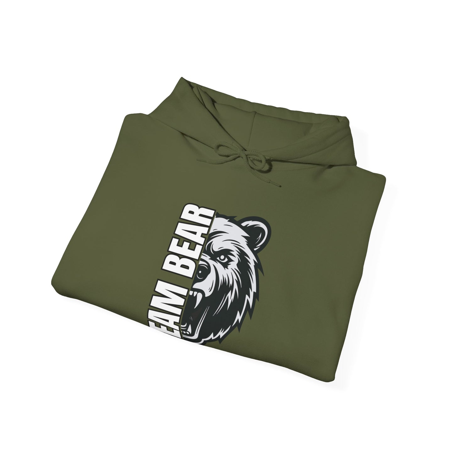 Women's "Team Bear" Hooded Sweatshirt - White Lettering
