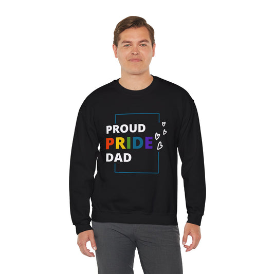Proud Pride Dad Crewneck Sweatshirt