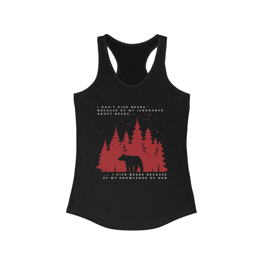 Women's "Team Bear" Quote Racerback Tank