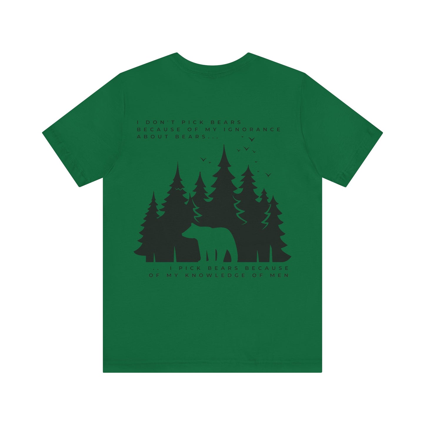 Women's Two-Sided Graphic "Team Bear" Tee - Black Graphics