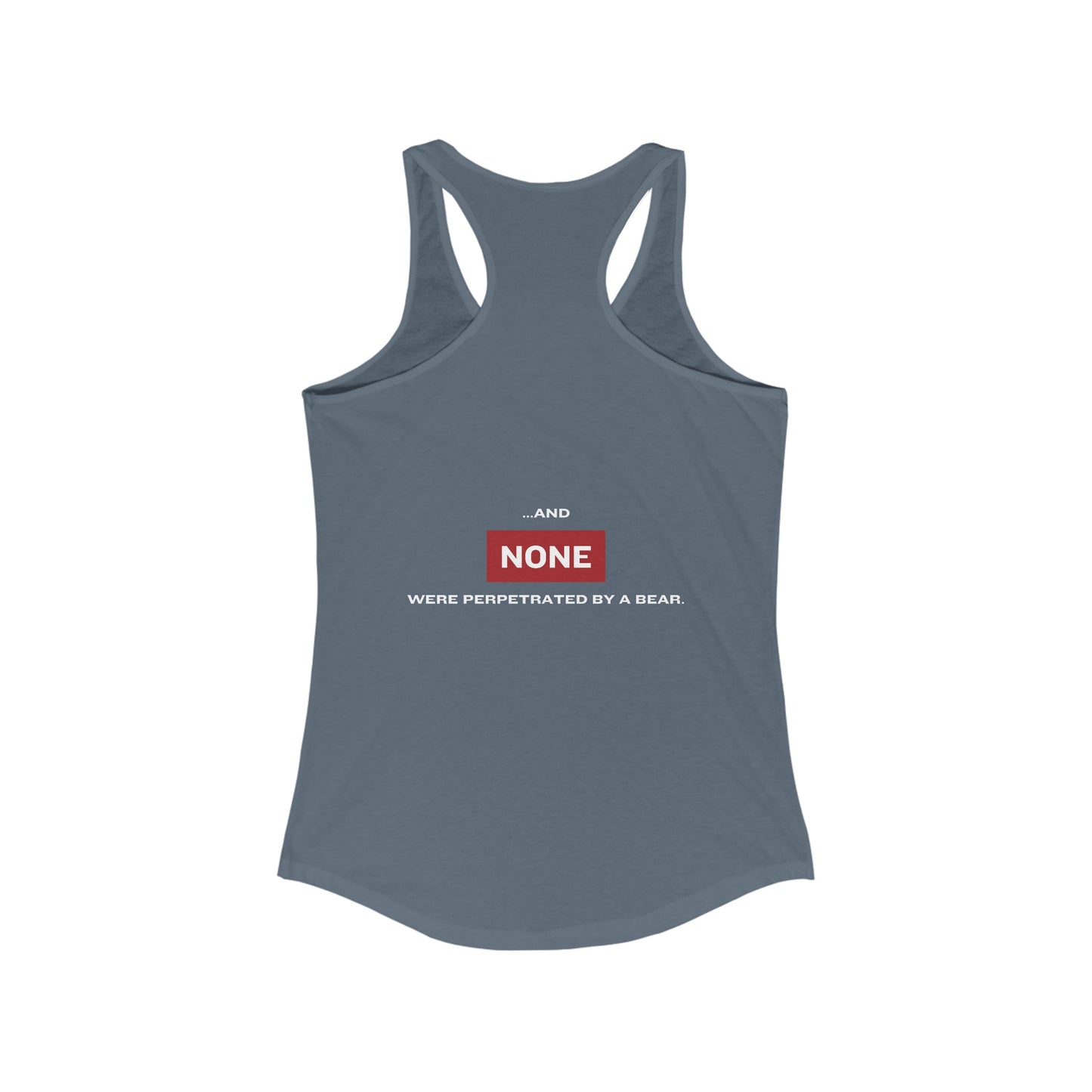 Women's Statistics Racerback Tank - White Writing