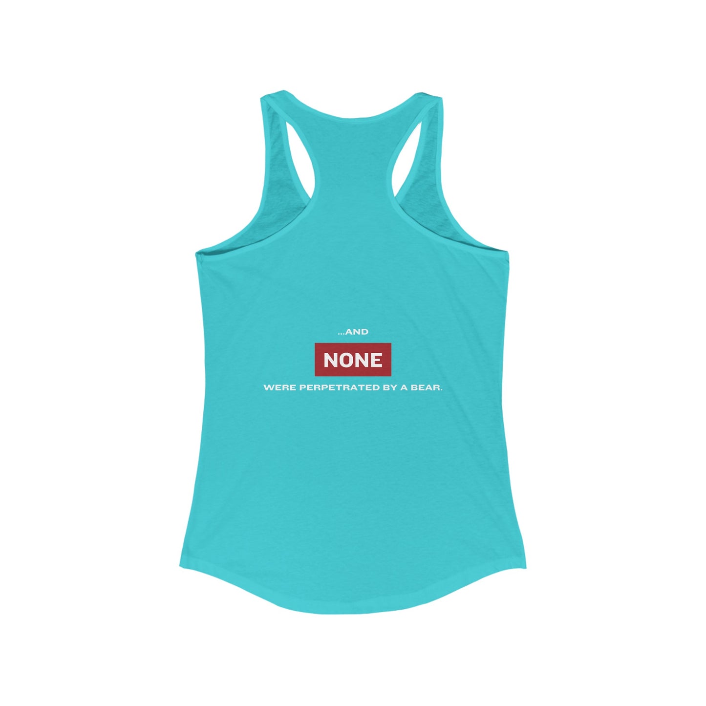 Women's Statistics Racerback Tank - White Writing