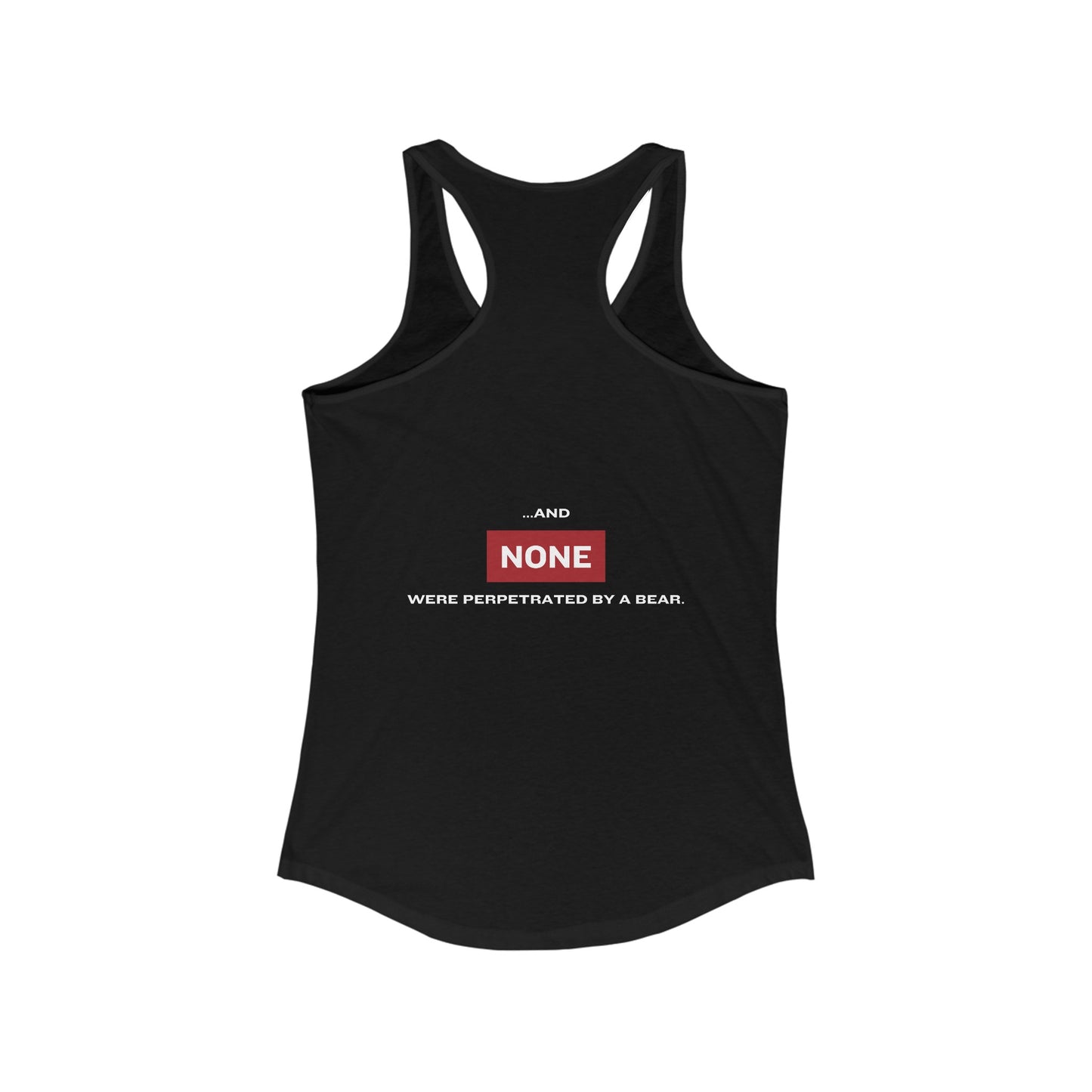 Women's Statistics Racerback Tank - White Writing
