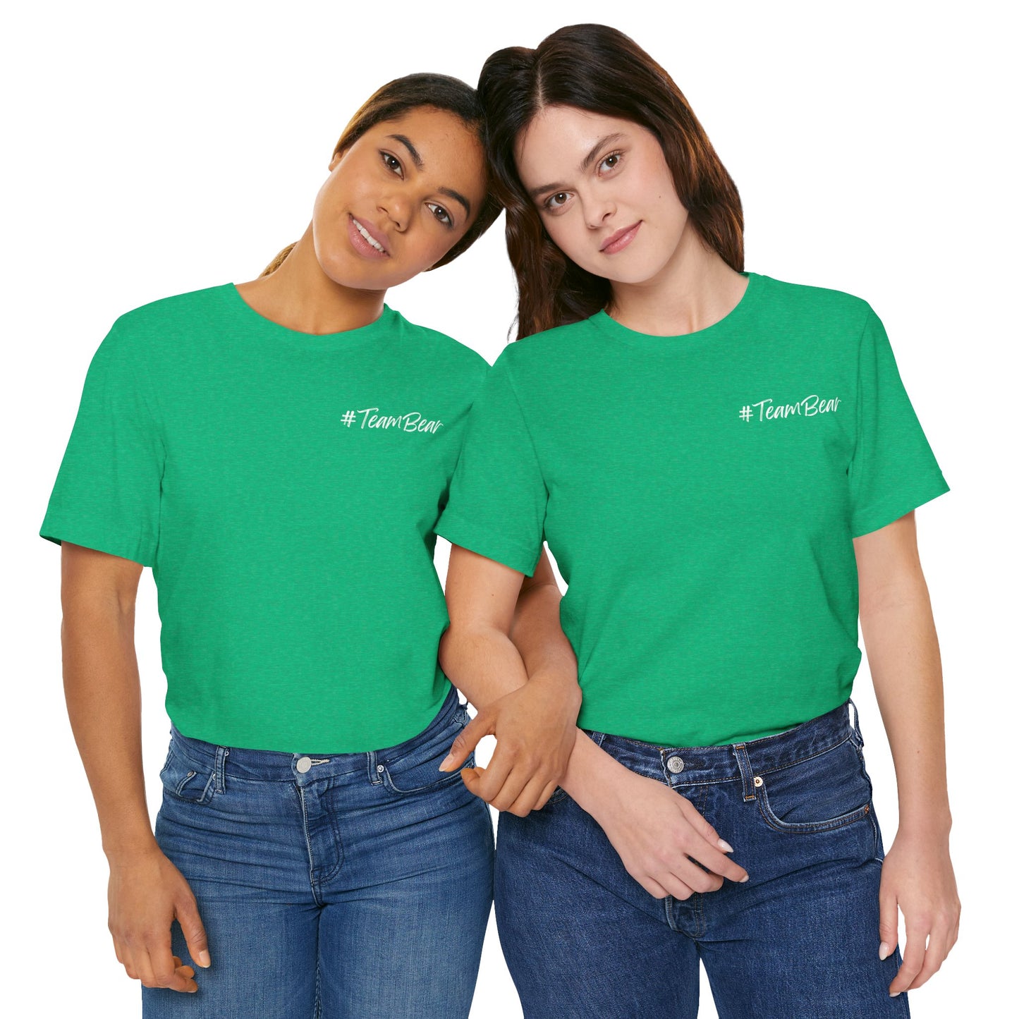 Women's Two-Sided Graphic "Team Bear" Tee - White Graphics