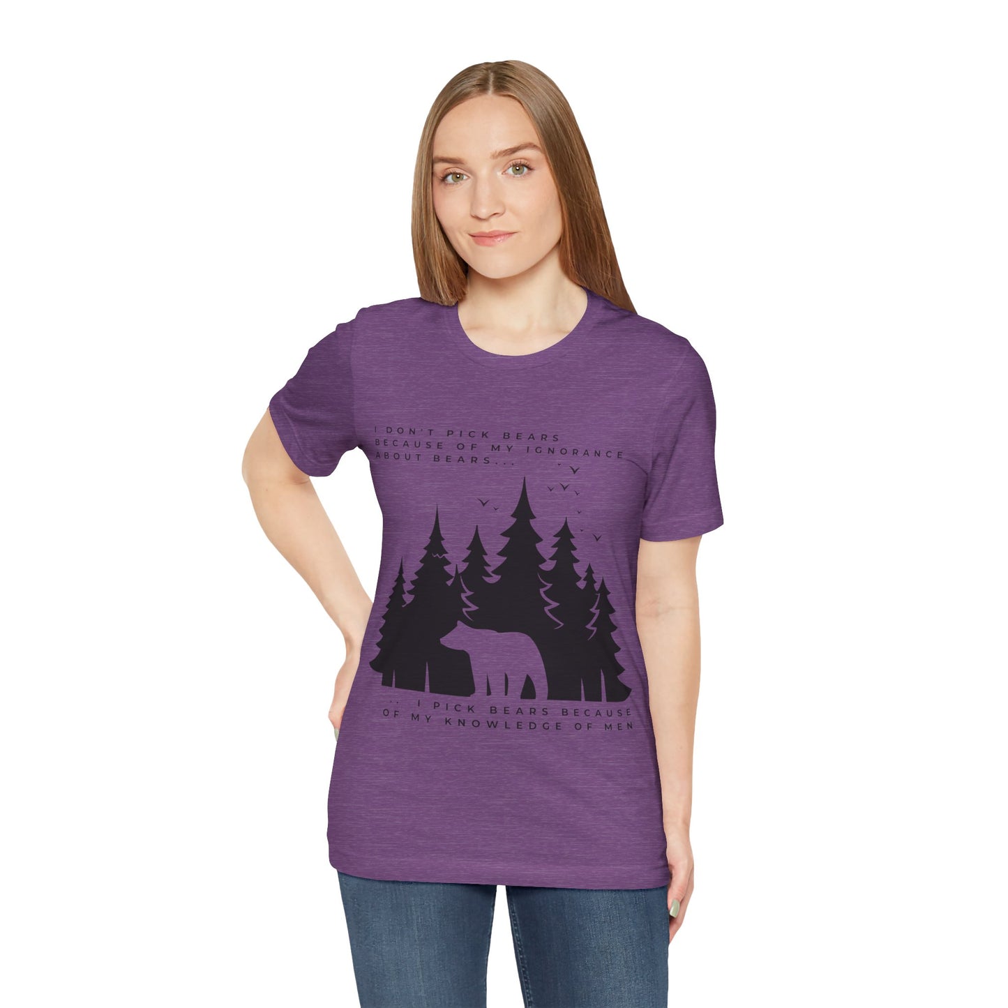 Women's Bear Quote Tee - Black Graphic